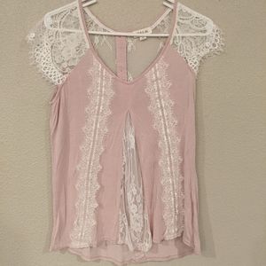 Pink Lace Top